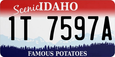 ID license plate 1T7597A