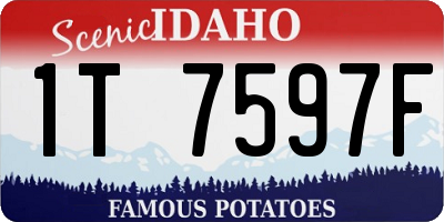ID license plate 1T7597F