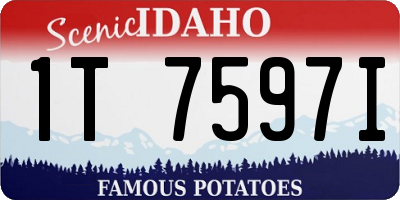 ID license plate 1T7597I