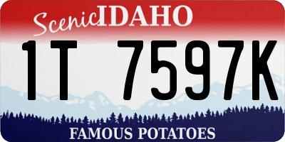 ID license plate 1T7597K