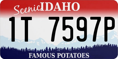 ID license plate 1T7597P