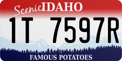 ID license plate 1T7597R
