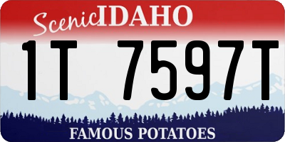 ID license plate 1T7597T