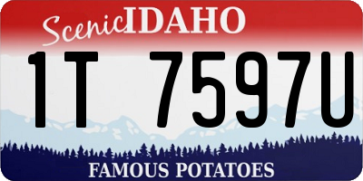 ID license plate 1T7597U