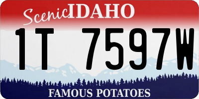 ID license plate 1T7597W
