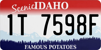 ID license plate 1T7598F