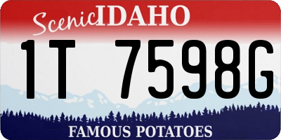 ID license plate 1T7598G