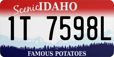 ID license plate 1T7598L