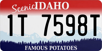 ID license plate 1T7598T