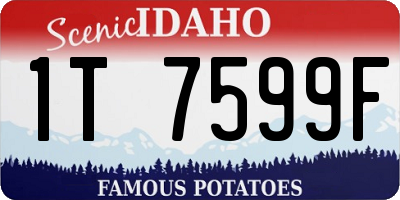 ID license plate 1T7599F