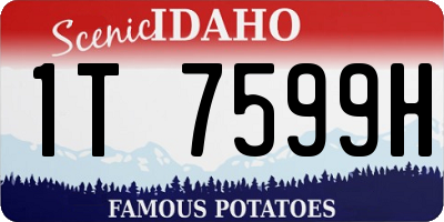 ID license plate 1T7599H