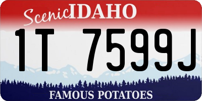 ID license plate 1T7599J