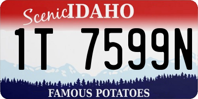 ID license plate 1T7599N