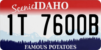 ID license plate 1T7600B