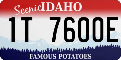 ID license plate 1T7600E