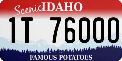 ID license plate 1T7600O
