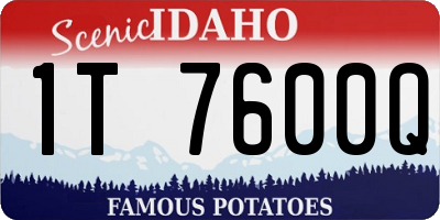 ID license plate 1T7600Q