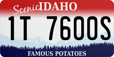 ID license plate 1T7600S