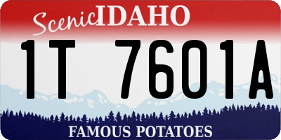 ID license plate 1T7601A