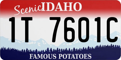 ID license plate 1T7601C