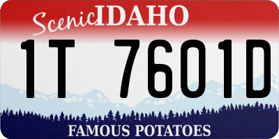 ID license plate 1T7601D