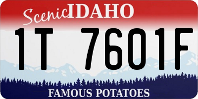 ID license plate 1T7601F