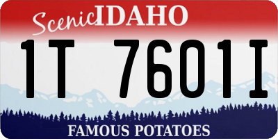 ID license plate 1T7601I
