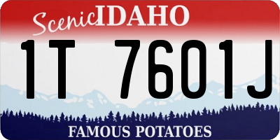 ID license plate 1T7601J