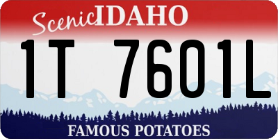 ID license plate 1T7601L