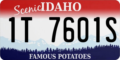 ID license plate 1T7601S
