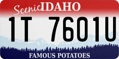 ID license plate 1T7601U