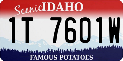 ID license plate 1T7601W