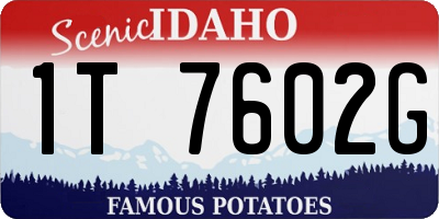 ID license plate 1T7602G