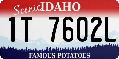 ID license plate 1T7602L