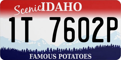 ID license plate 1T7602P