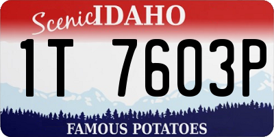 ID license plate 1T7603P