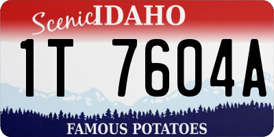 ID license plate 1T7604A