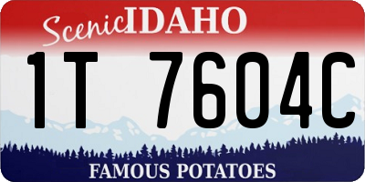 ID license plate 1T7604C