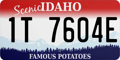 ID license plate 1T7604E