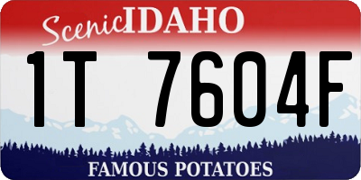 ID license plate 1T7604F