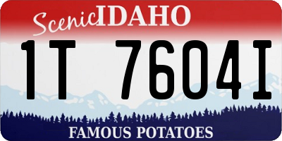 ID license plate 1T7604I
