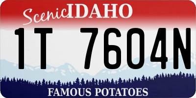ID license plate 1T7604N