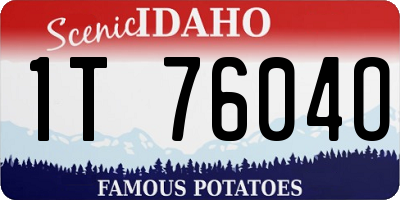 ID license plate 1T7604O