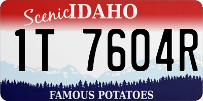ID license plate 1T7604R