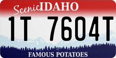 ID license plate 1T7604T
