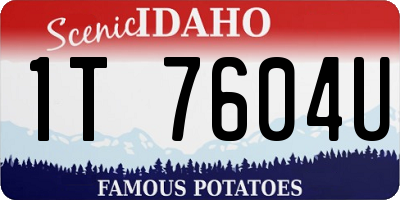 ID license plate 1T7604U