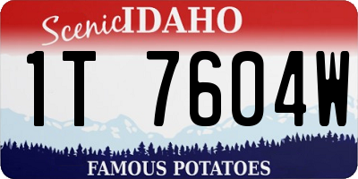 ID license plate 1T7604W