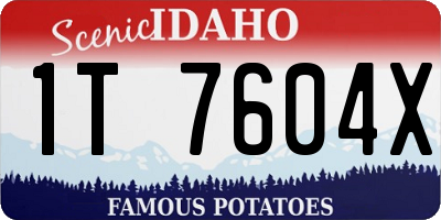 ID license plate 1T7604X