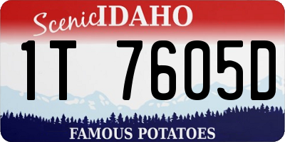ID license plate 1T7605D