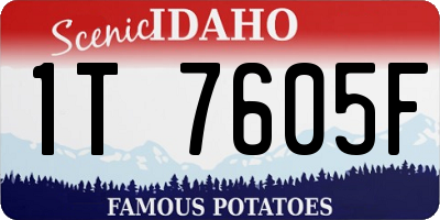 ID license plate 1T7605F